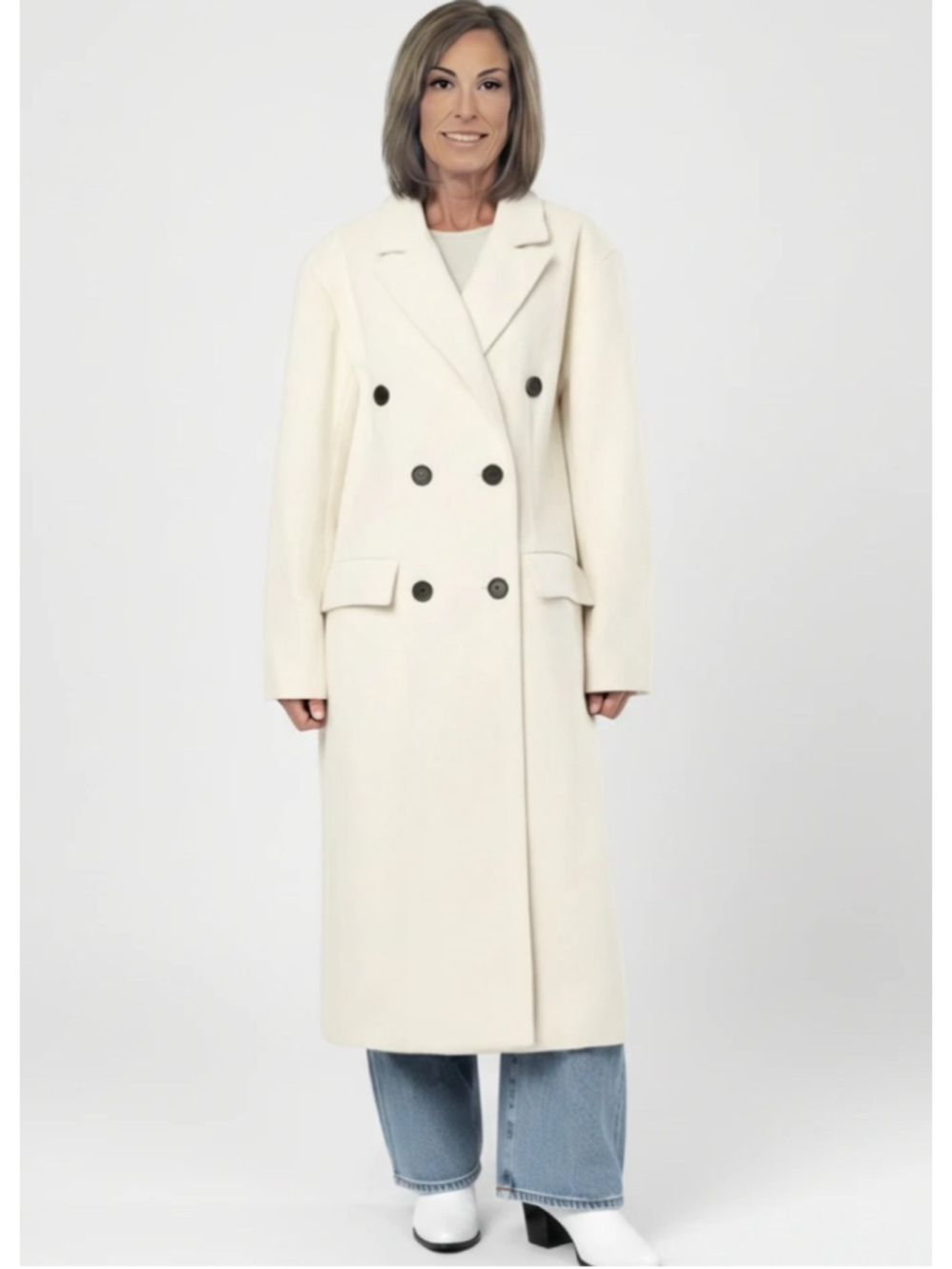 WeWoreWhat Oversized Blazer Jacket Ivory L/XL/XXL